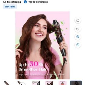 Sleek Ionic Hair Curler - Black and Pink WAVYTALK